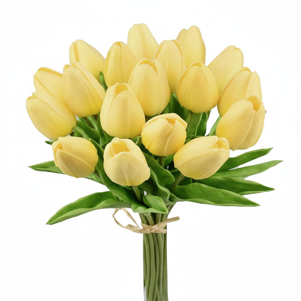 Elegant Faux Tulip Bouquet with Flexible Stems for Every Occasion