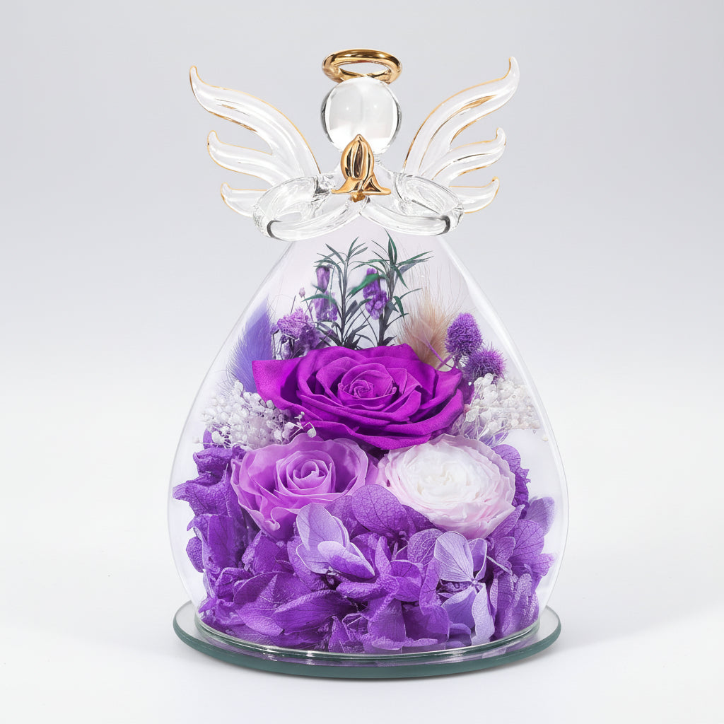 Timeless Rose Guardian in Glass Dome with Soft LED Lighting