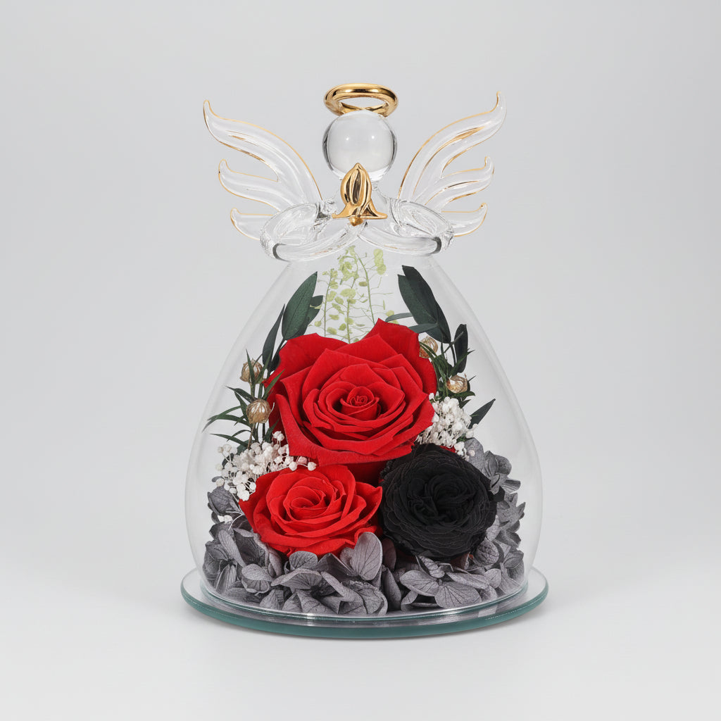 Timeless Rose Guardian in Glass Dome with Soft LED Lighting