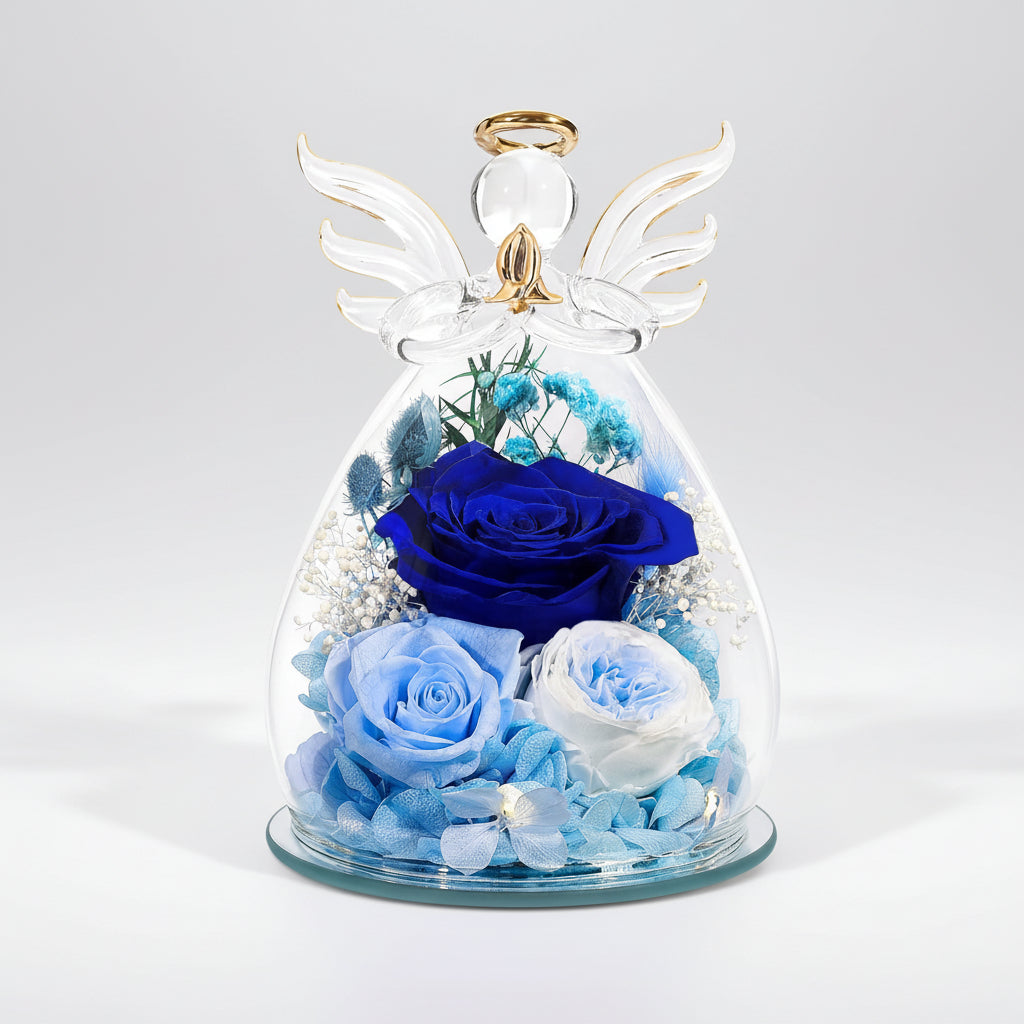 Timeless Rose Guardian in Glass Dome with Soft LED Lighting