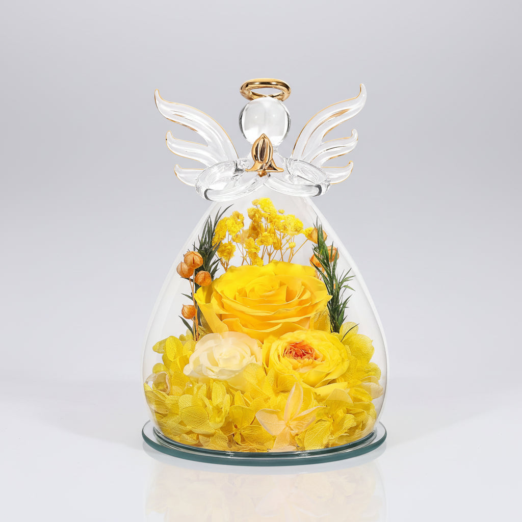 Timeless Rose Guardian in Glass Dome with Soft LED Lighting
