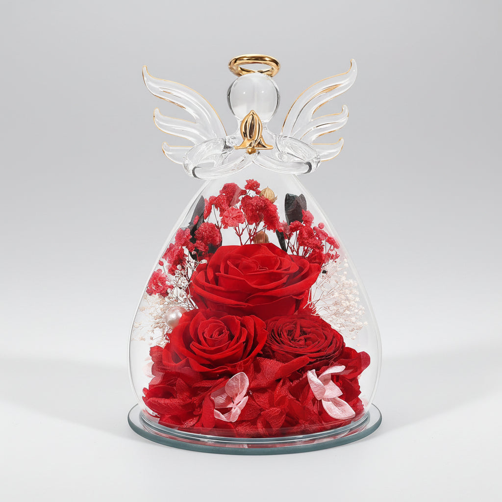 Timeless Rose Guardian in Glass Dome with Soft LED Lighting