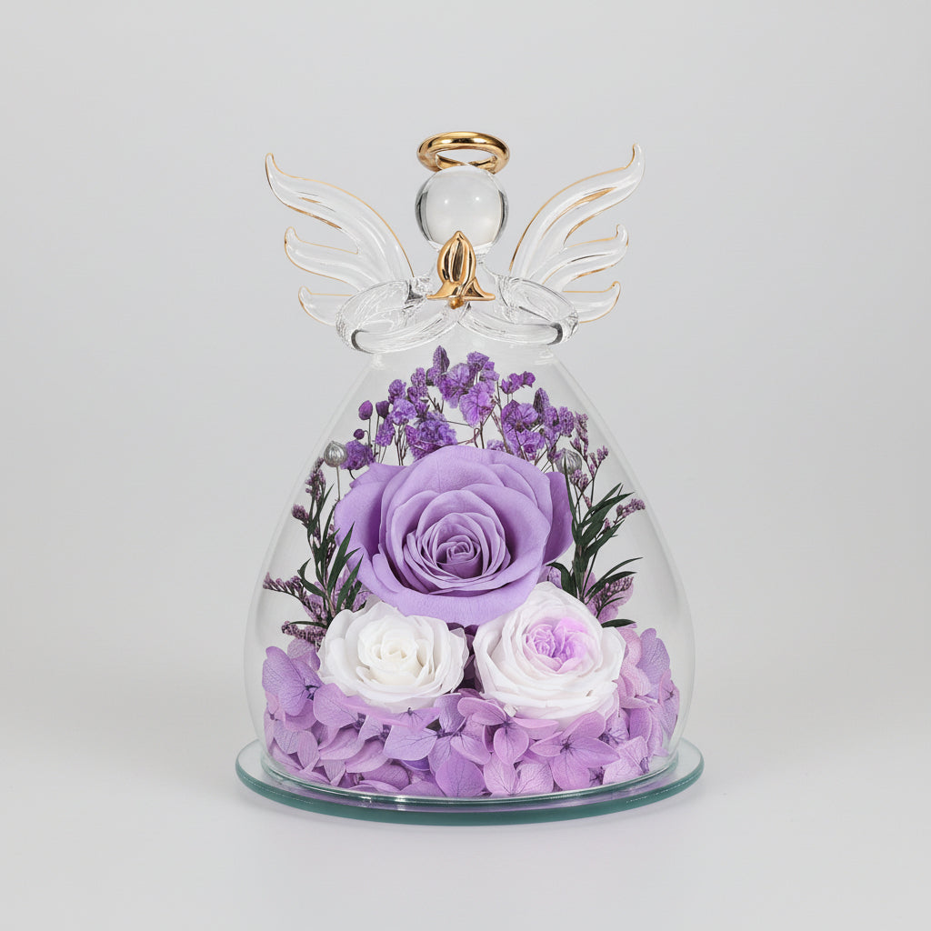Timeless Rose Guardian in Glass Dome with Soft LED Lighting