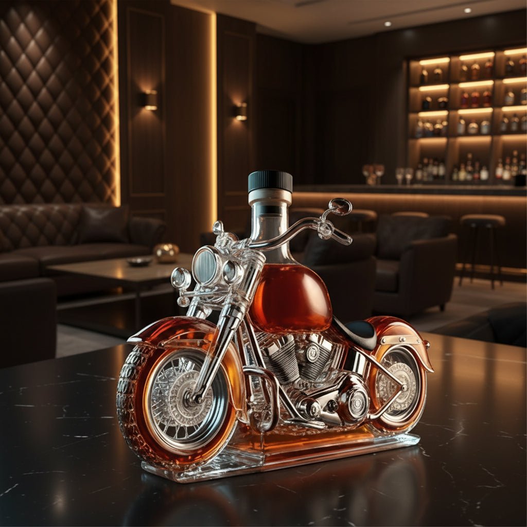 V-Twin Engine Whiskey Decanter for Home Bar Decor