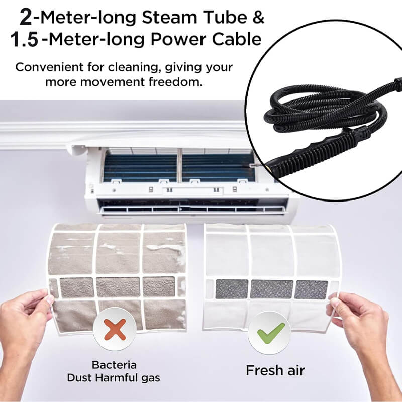 High-Pressure Steam Cleaner for Multi-Surface Cleaning | Quick Heat-Up Tool for Home and Vehicle