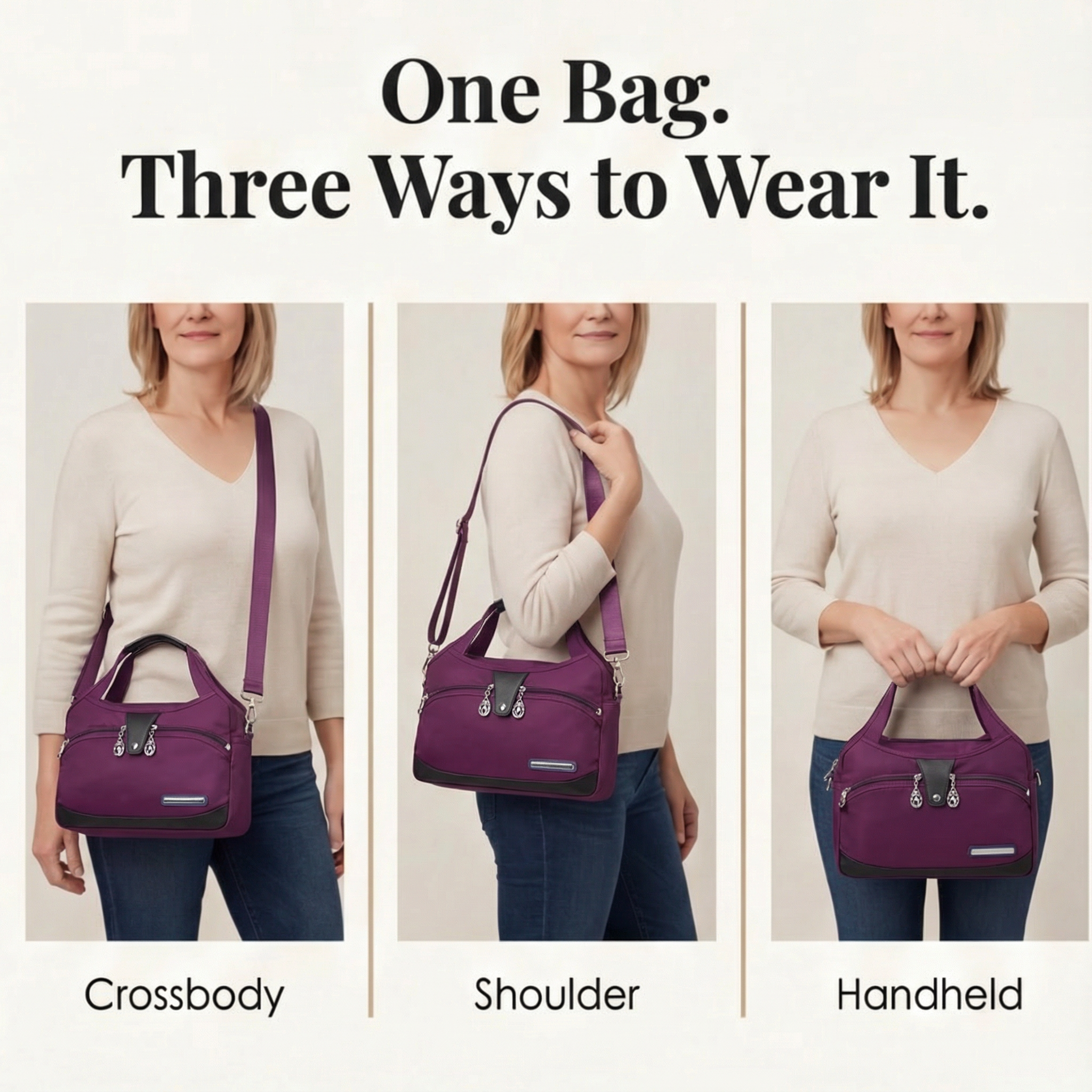 Compact Crossbody Bag with Anti-Theft Pocket | Multi-Pocket Design for Easy Organization