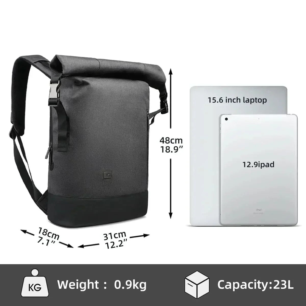 UrbanFlex Expandable Backpack with Charging Port for Adventures