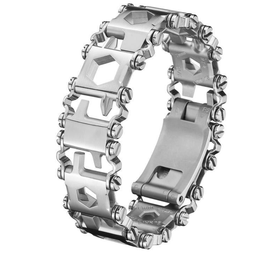 29-in-1 Stainless Steel Watch Band with Hidden Tools – Adjustable Multitool