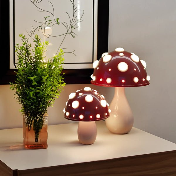 Mushroom-Inspired LED Table Lamp for Cozy Modern Spaces