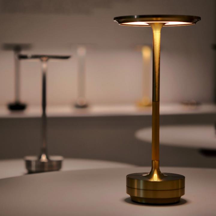 Adjustable Intensity Cordless Table Lamp for Portable Use