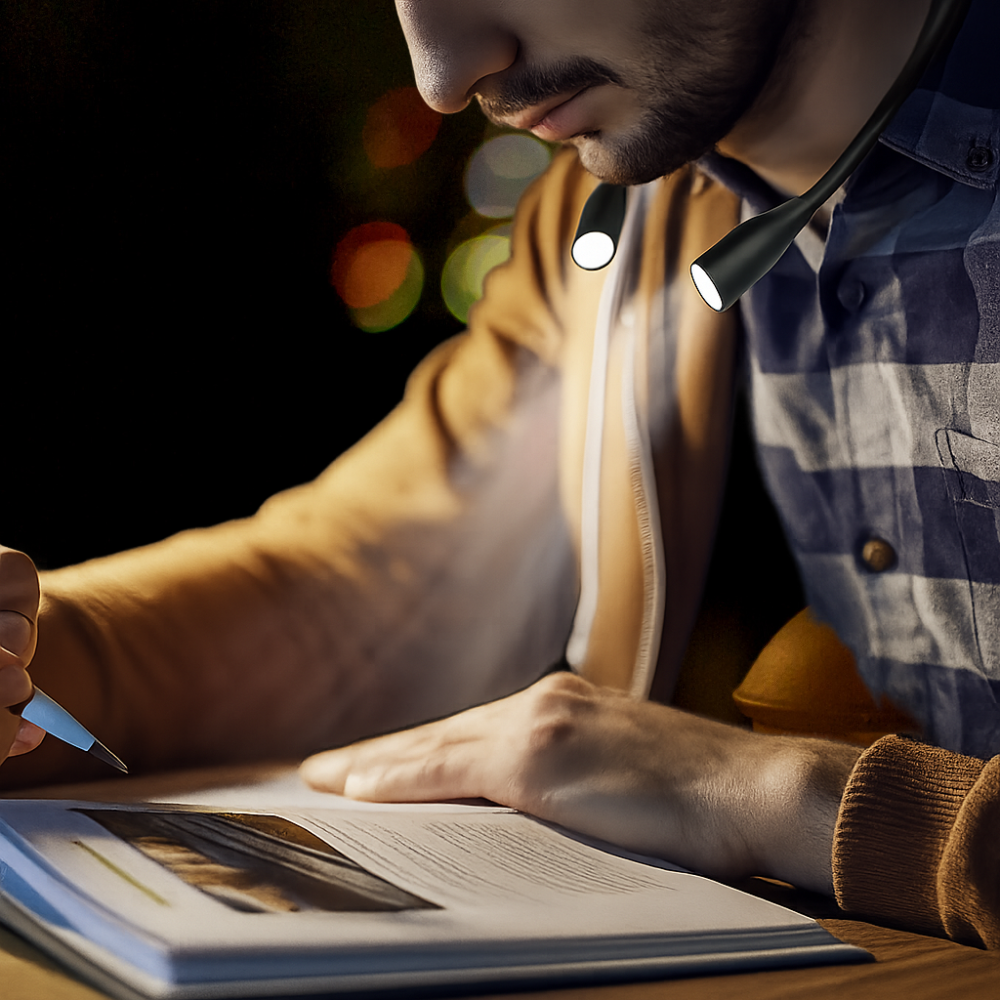 Versatile Neck Light for Reading with Adjustable Brightness