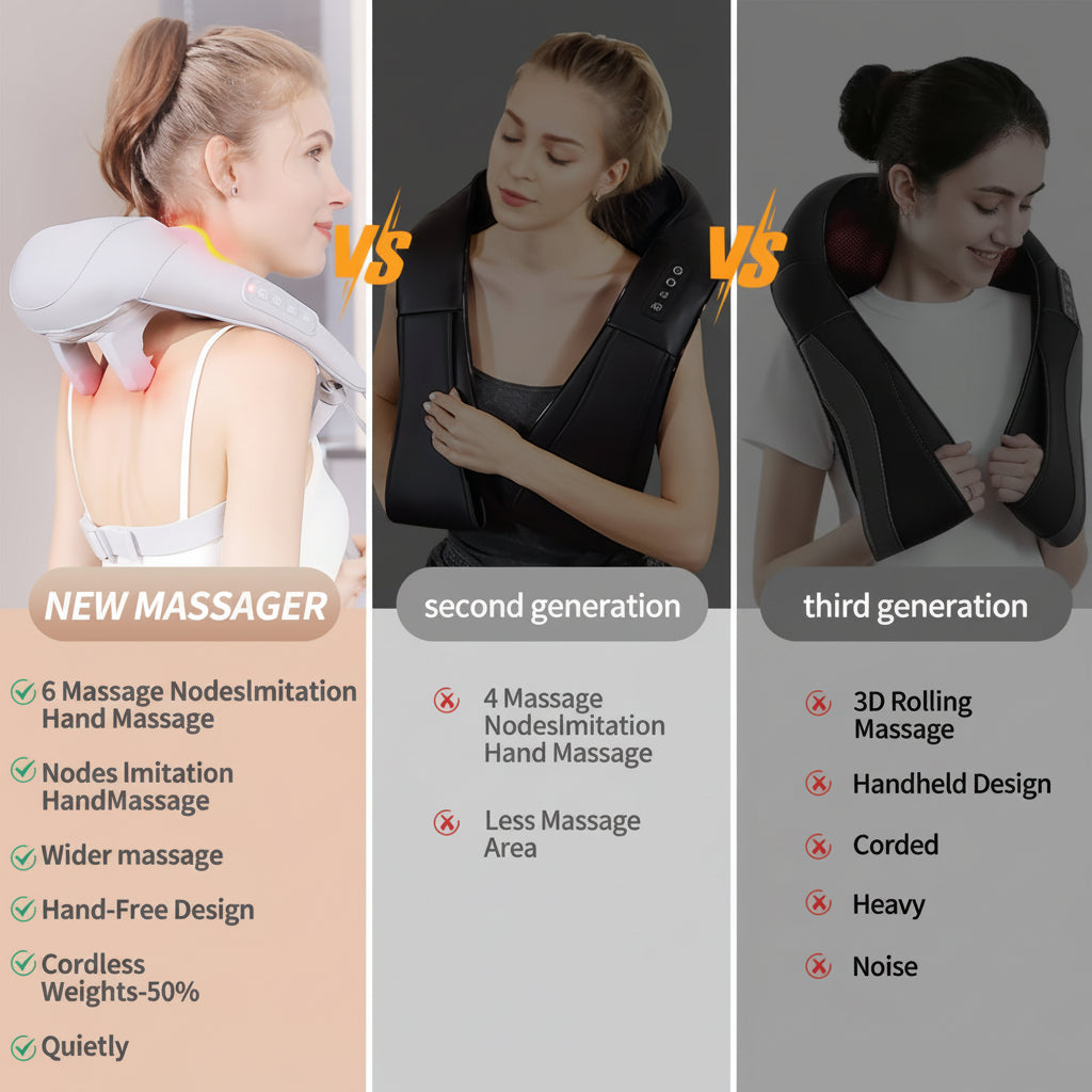 Wireless Shoulder Relaxation Massager for Home and Travel