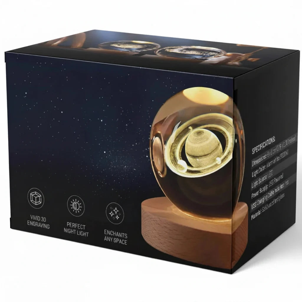 Celestial Glow 3D Planet Engraved LED Table Lamp