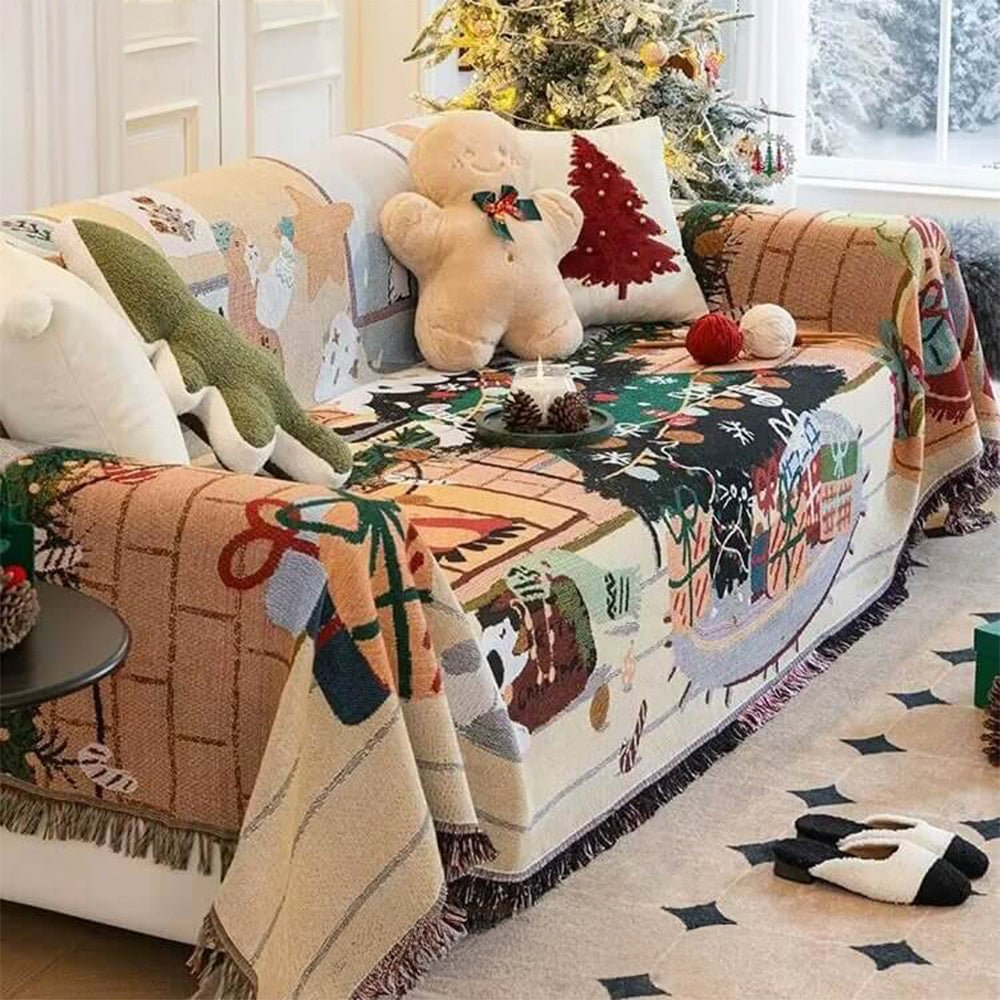 WinterWhimsy Sofa and Armchair Slipcover for the Holidays