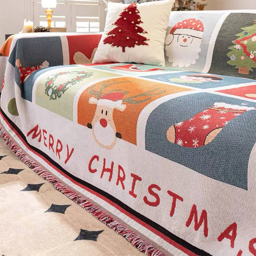 WinterWhimsy Sofa and Armchair Slipcover for the Holidays