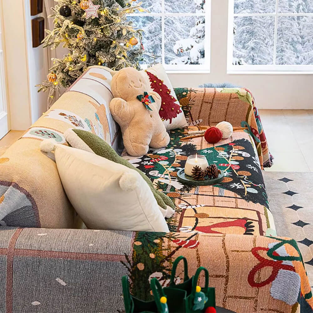 WinterWhimsy Sofa and Armchair Slipcover for the Holidays