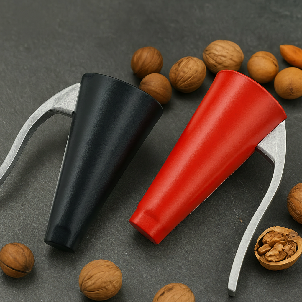 Effortless Nut Cracker with Aluminum Frame and Lever Action