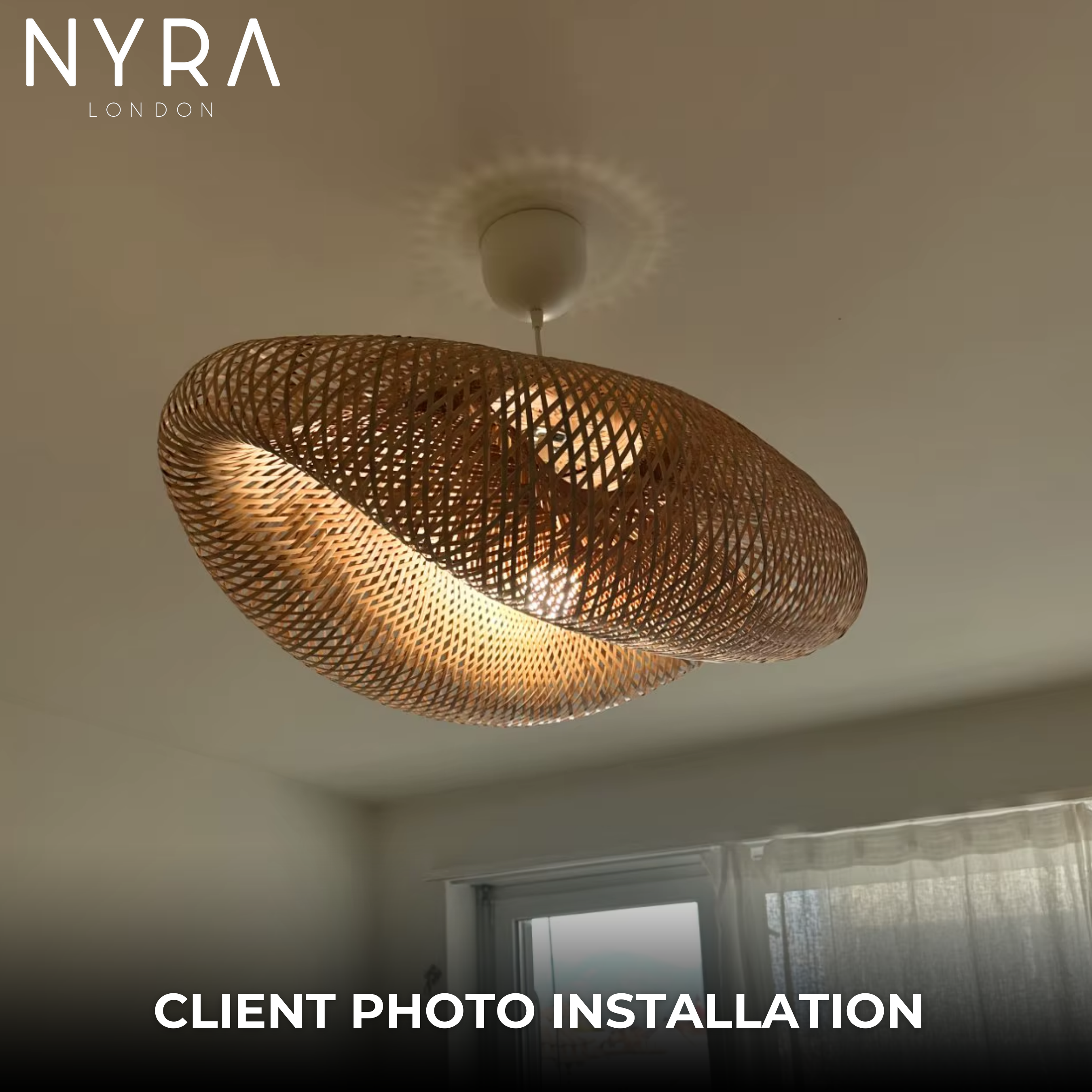 Natural Elegance LED Bamboo Pendant Light Fixture