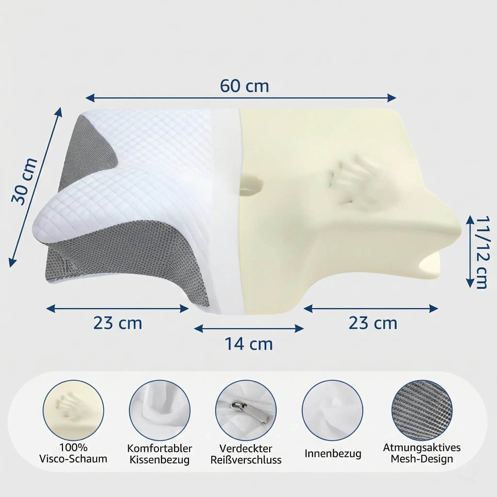 Ergonomic Comfort Pillow – Sleep Soundly, Rise Energized