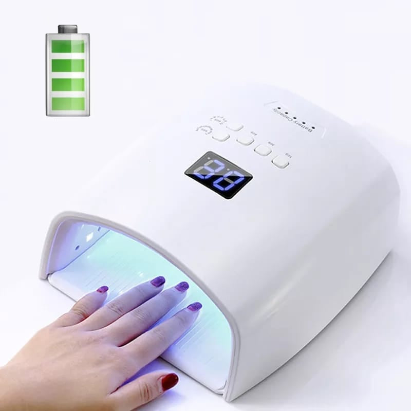 Wireless 66W UV Nail Dryer with Automatic Sensor - Portable Gel Lamp