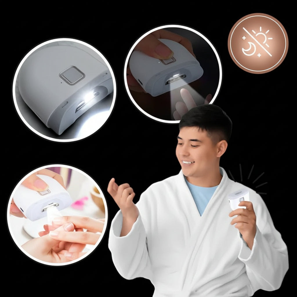 Portable Rechargeable Nail Trimmer with Bright LED Light