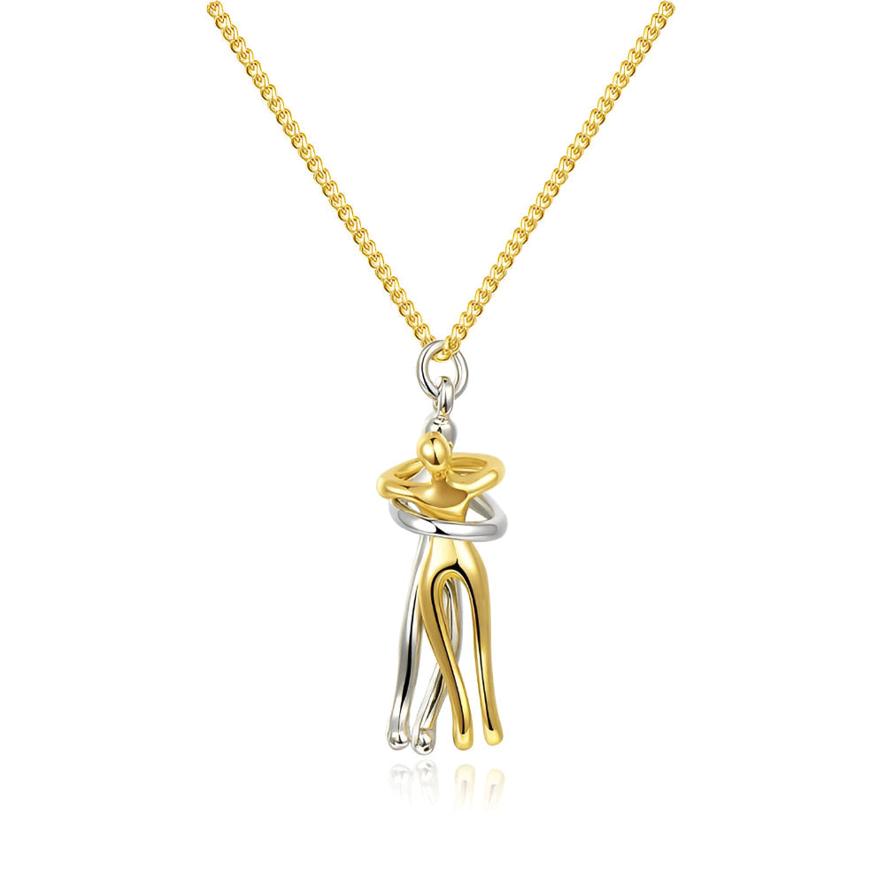 Interlinked Duo Pendant Necklace for Couples