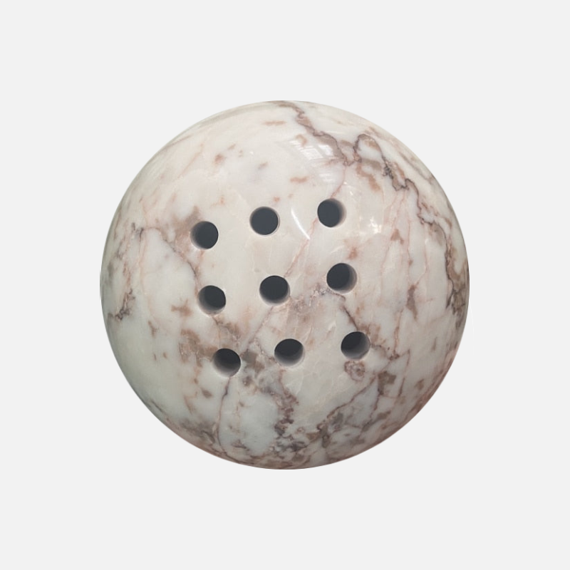 Natural Stone Incense Holder with 9 Holes - 10.5 cm Diameter