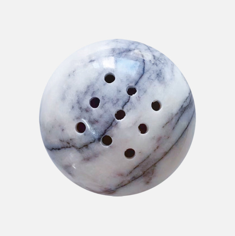Natural Stone Incense Holder with 9 Holes - 10.5 cm Diameter