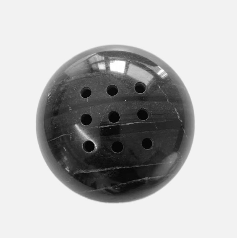 Natural Stone Incense Holder with 9 Holes - 10.5 cm Diameter