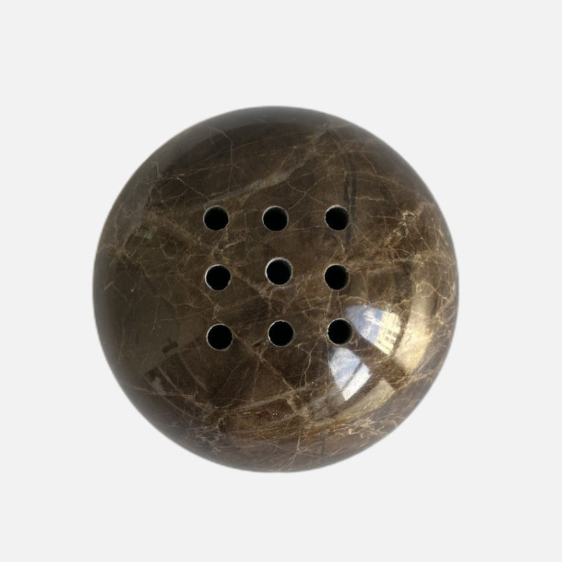 Natural Stone Incense Holder with 9 Holes - 10.5 cm Diameter