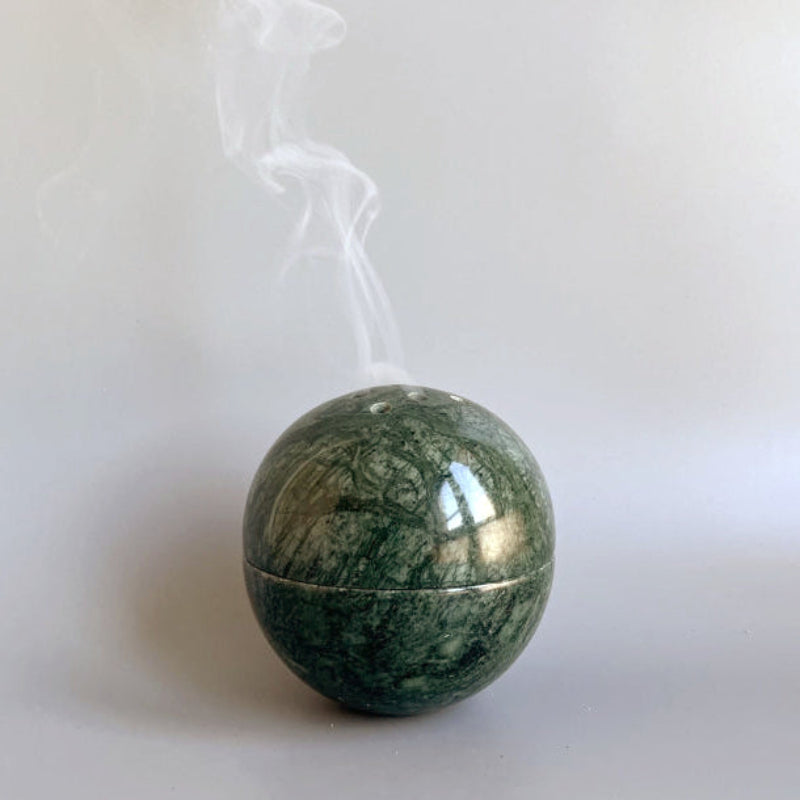 Natural Stone Incense Holder with 9 Holes - 10.5 cm Diameter