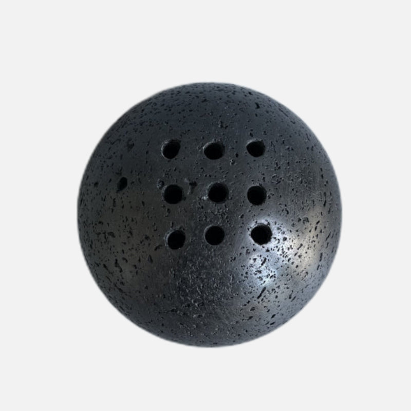 Natural Stone Incense Holder with 9 Holes - 10.5 cm Diameter