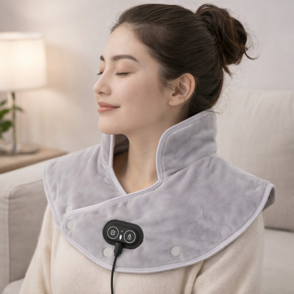 Soothing Neck and Shoulder Heat and Massage Therapy Device