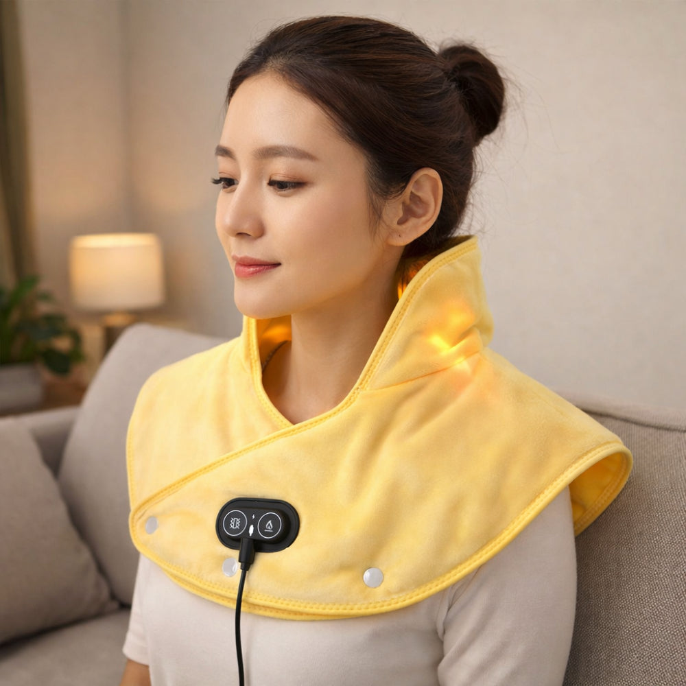 Soothing Neck and Shoulder Heat and Massage Therapy Device