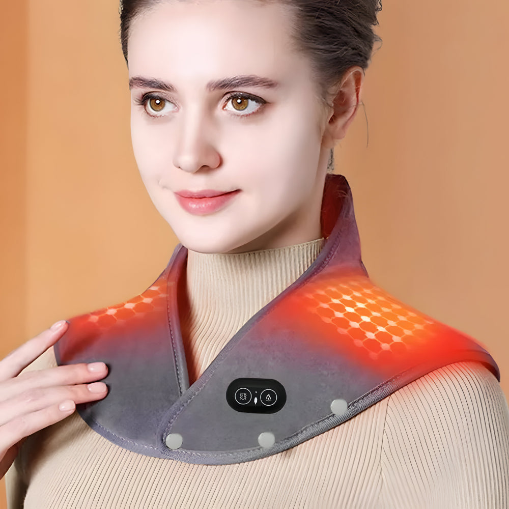 Soothing Neck and Shoulder Heat and Massage Therapy Device