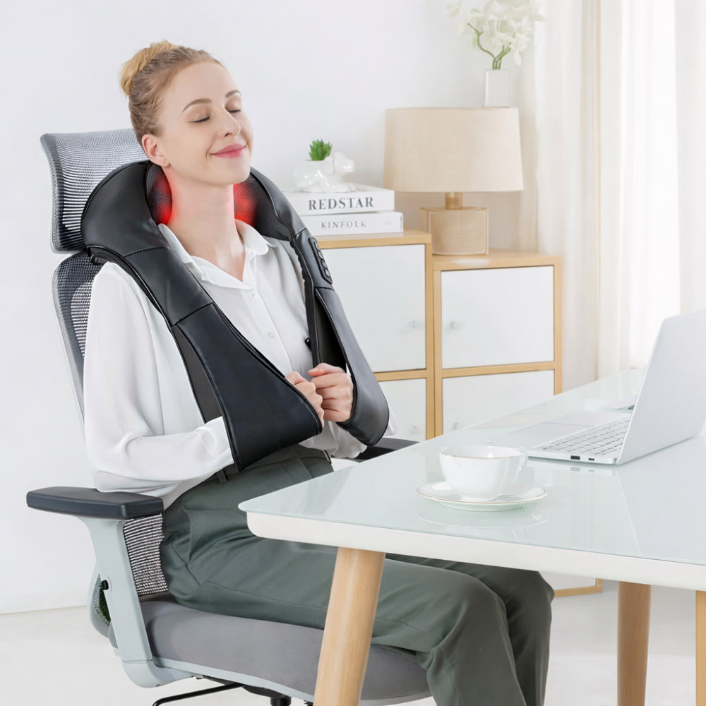 Soothing Shiatsu Neck and Back Massager for Home and Travel