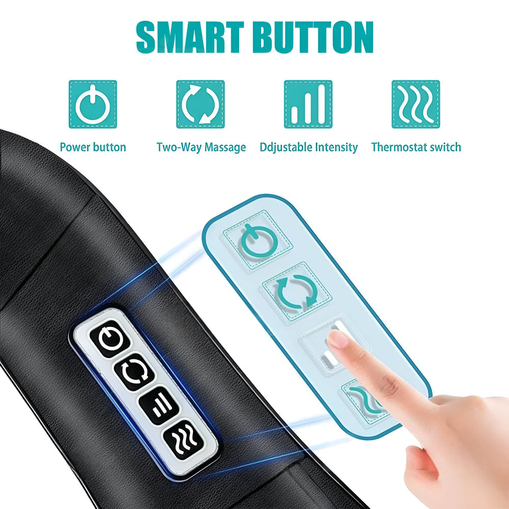 Soothing Shiatsu Neck and Back Massager for Home and Travel