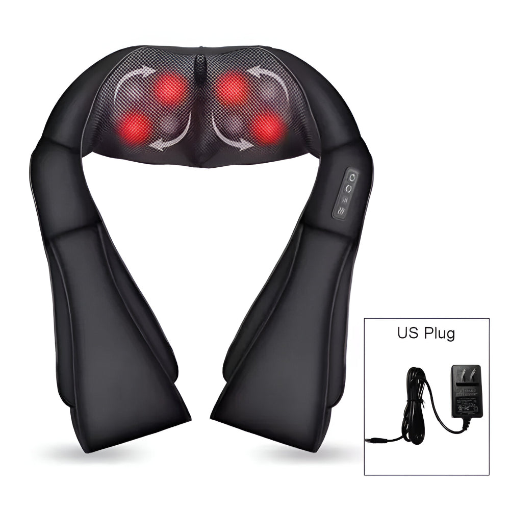 Soothing Shiatsu Neck and Back Massager for Home and Travel