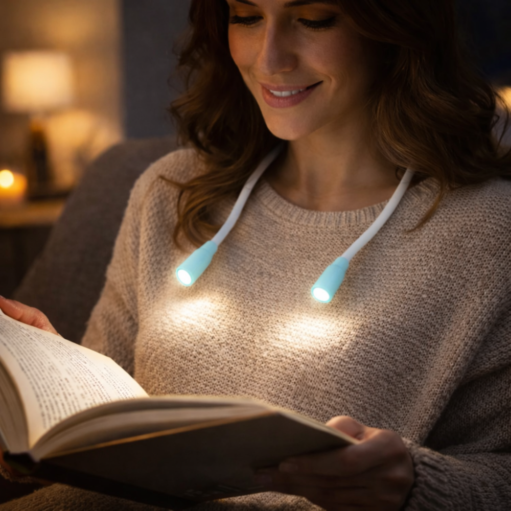 Hands-Free Rechargeable LED Reading Light for Comfort