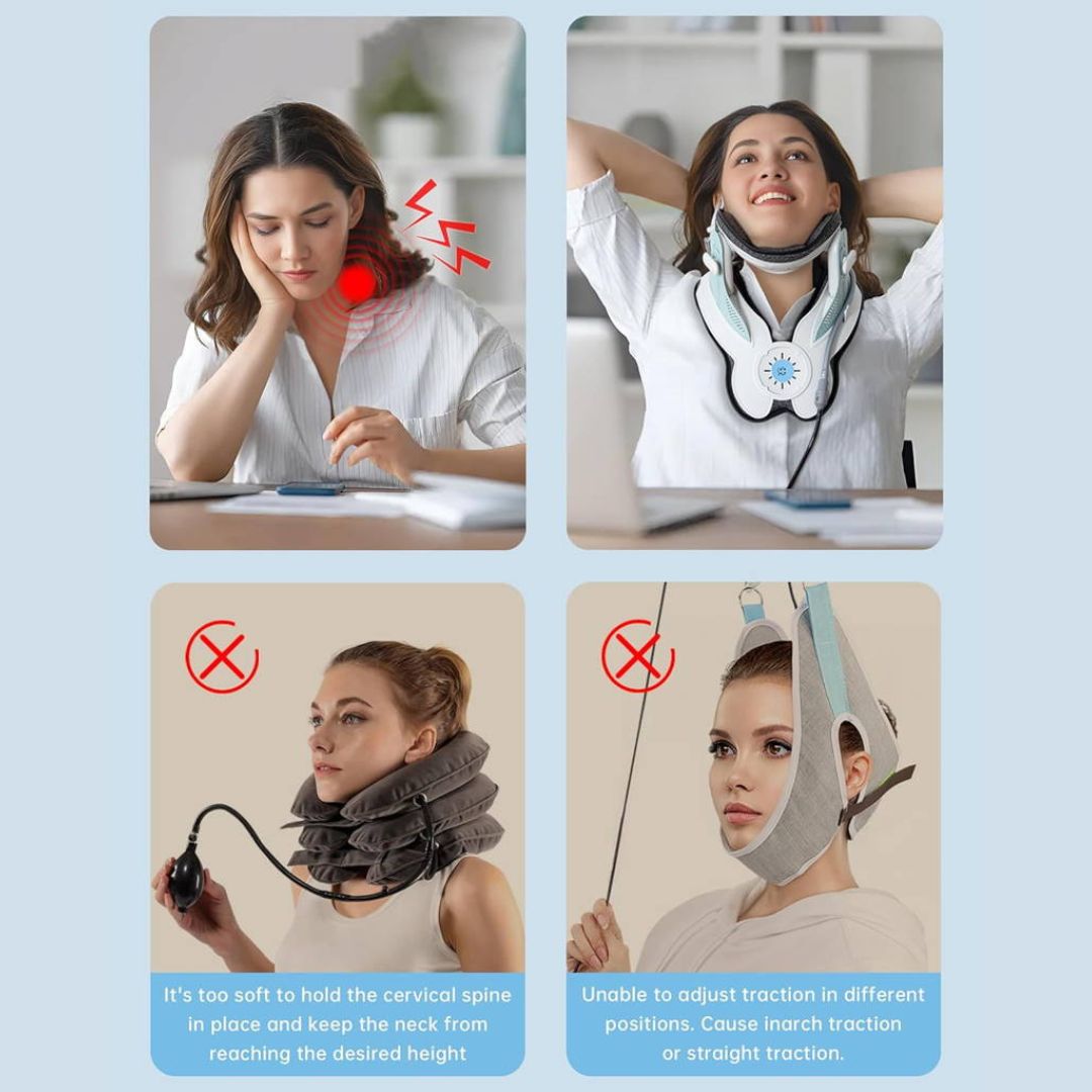 Adjustable Cervical Traction Device for Neck Pain Relief and Posture