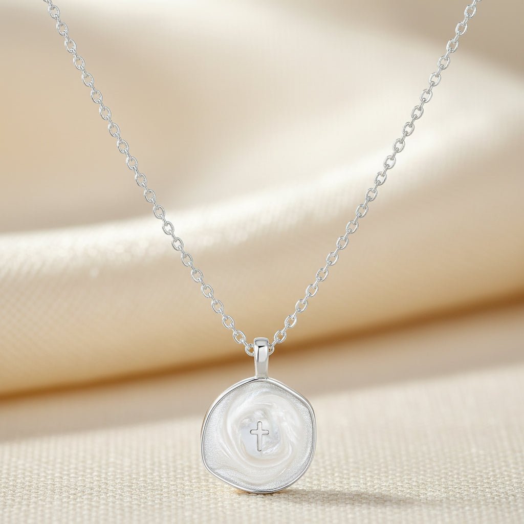 Elegant Gold Disc Cross Necklace for Every Occasion