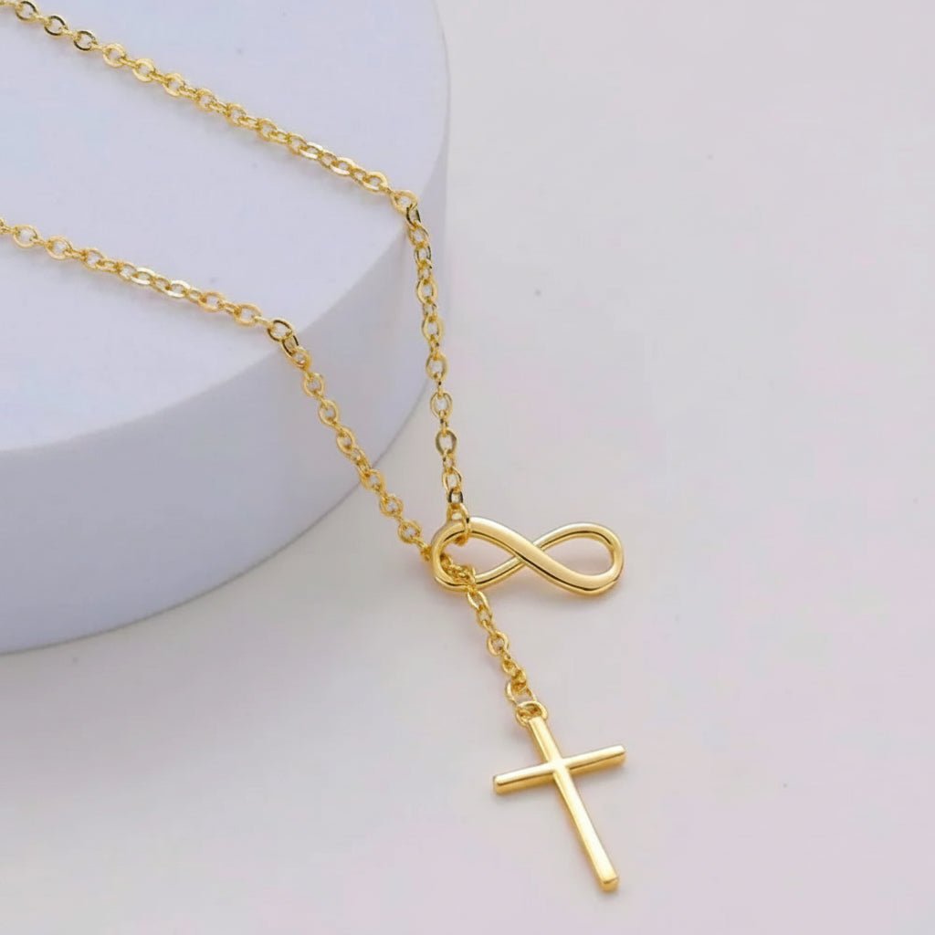 Eternal Faith Necklace Featuring a Cross Y Pendant
