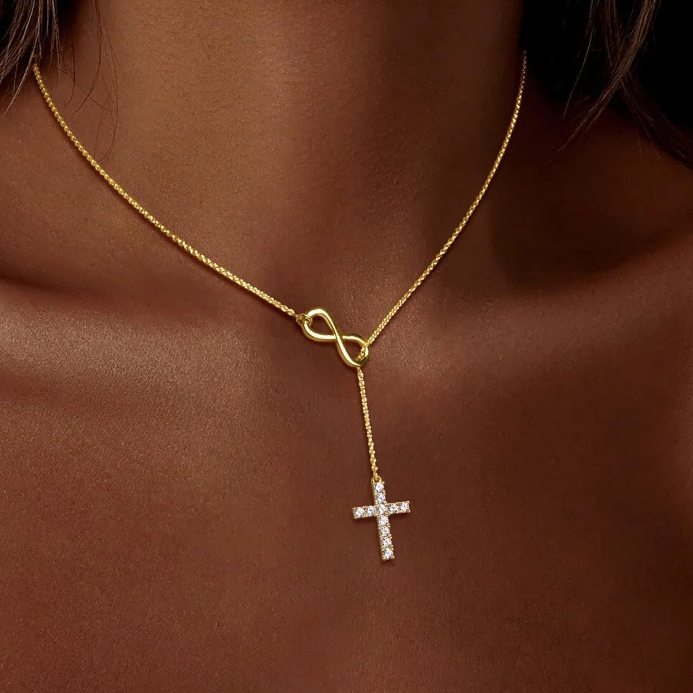 Eternal Faith Necklace Featuring a Cross Y Pendant