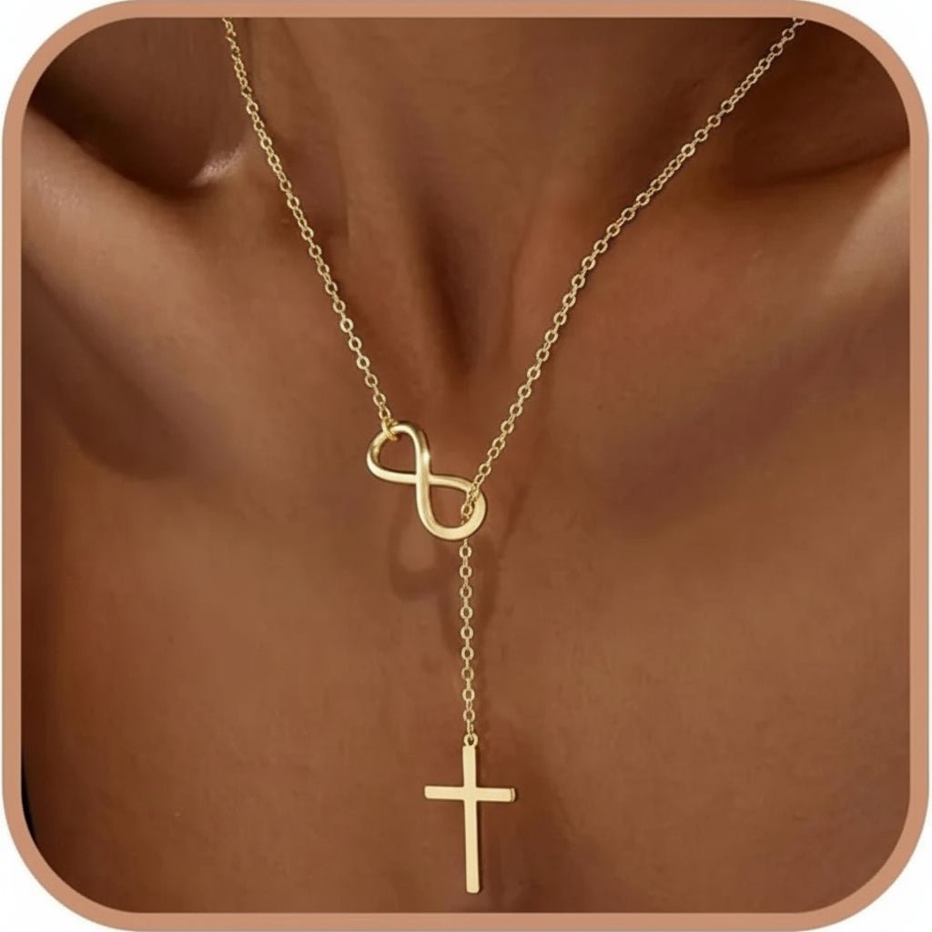 Eternal Faith Necklace Featuring a Cross Y Pendant