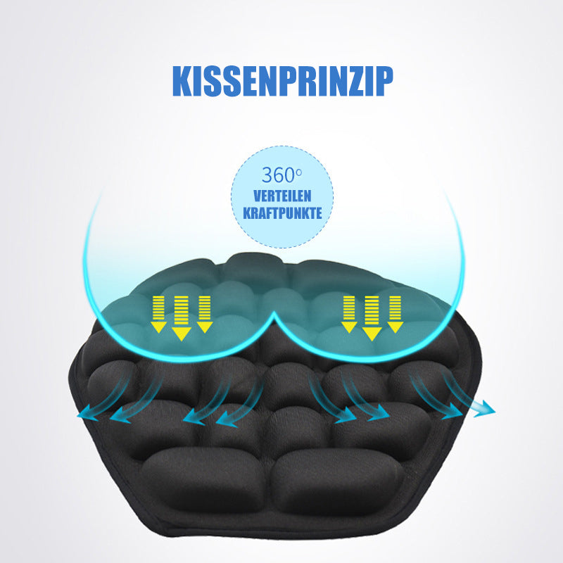 3D Motorcycle Cushion with Air Convection for Comfortable Long Rides