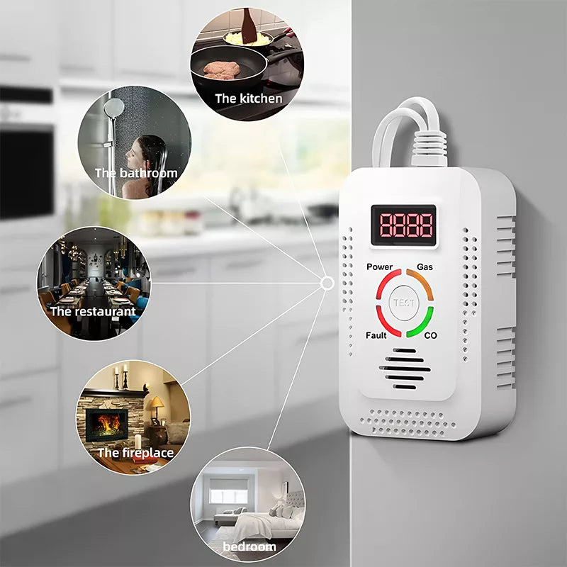 Digital Gas Sensor - Carbon Monoxide and Gas Leak Detection Device
