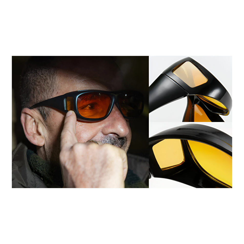 Night Vision Eyewear with Yellow Lenses for Driving Safety