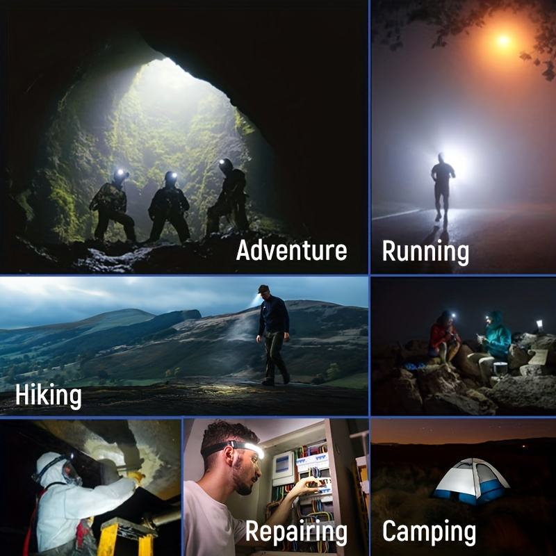 230° LED Headlamp with 1500 Lumens – Versatile Lighting Modes for Nighttime Activities