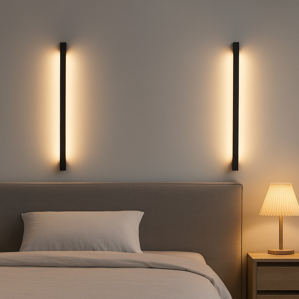 Ultra-Slim LED Wall Light | 3000K/4000K/6000K | 60–200cm | 9–28W | Metal & Acrylic