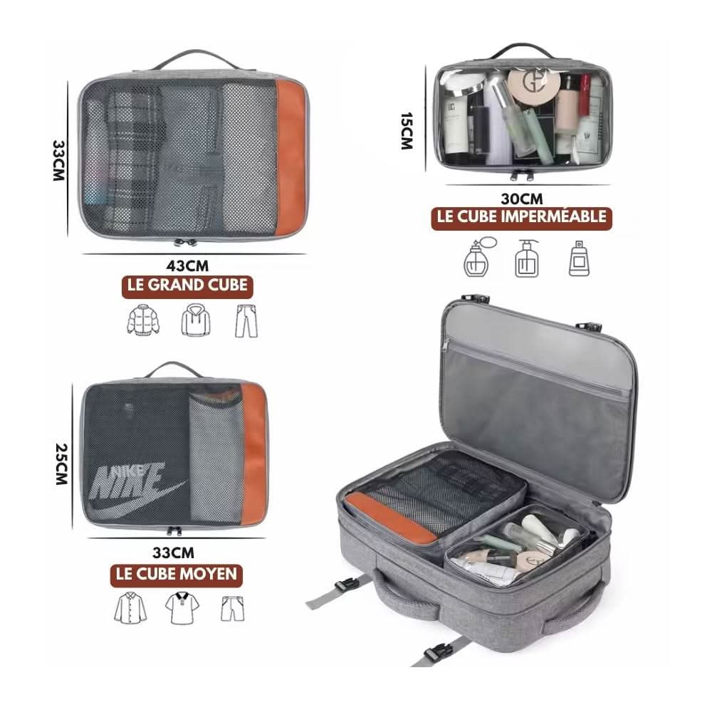 UrbanVoyage Compact Backpack with Shoe Pocket & Charger
